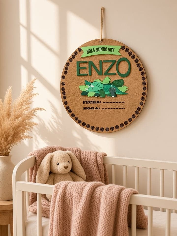 Tablero de nacimiento Hola Mundo soy Enzo